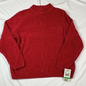 Alfred Dunner Classics  Red Sweater NWT L